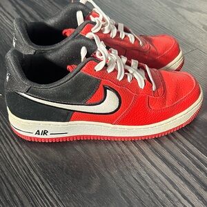 Nike Red and Black Sneakers with White Accents